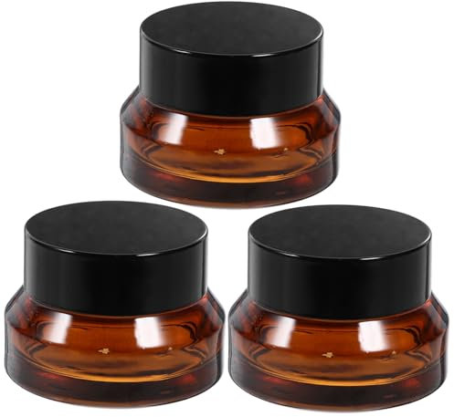 Beavorty 5pcs Cream Bottle Refillable Travel Containers Tiny Jars Lids for Lip Balm Samples for Go Makeup and Toiletries