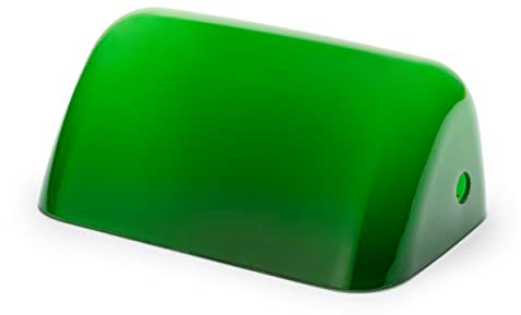 NKlaus Ersatzabdeckung aus Glas für Bankerslampen grün 18x7x11cm Echter Ersatz-Glasschirm 11690
