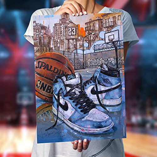 Air Jordan 1 Basketball University Blue Poster 50x70 cm