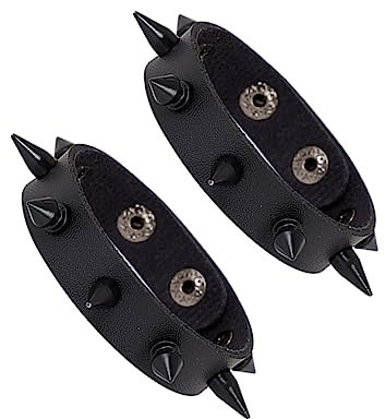 Manfnee PU Leder Armband für für Damen Herren Punk Manschetten armband Spike Nieten Nieten Armbänder Rock Biker Stil