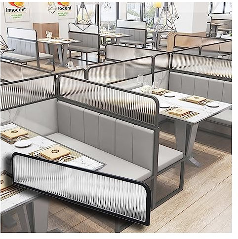 pujindu Esstisch Bildschirme, Glas Restaurant Bildschirm Partition, Halbe Wand Thekenplatte Niedriger Zaun Trennwand, Eisen-Edelstahl-Zaun, Farbe : Schwarz, Größe : 30x90cm
