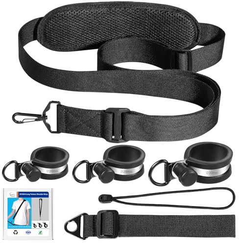 RTHIEAI Langer Trimmergurt - Zuverlässiger Schultergurt für Unkrautfresser, Laubbläser, Heckenscheren und mehr - Stabiles und rutschfestes Schaftklemmen-Design für einfaches Arbeiten