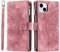 VEEMOS Coque pour iPhone 15 Cuir PU Étui Portefeuille à Rabat Housse Flip Case avec Porte Cartes Etui de Protection - Rose