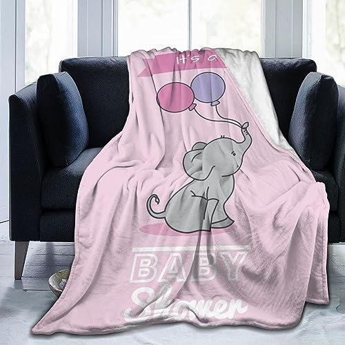 TORR Fleecedecke mit Aufschrift It's A Girl, für Babyparty, weiche Flanelldecke, Dekoration für Couch, Sofa, Geschenke, 127 x 101 cm