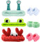 9 Stück Gesicht Waschen Stirnband Set, Spa-Haarband mit Armband, Korallen Fleece Haarband Schminken, Cartoon-Gesicht Waschen Stirnband für Duschen, Hautpflege, Schönheit