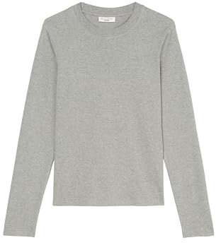 Marc OߴPolo Denim Women's Basic Organic Cotton Long Sleeve Top, Grey (Stone Melange), L