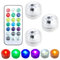 Small Submersible LED Lights with Remote Control, Mini LED Tea Lights Waterproof Battery Operated Flameless Lights for Aquarium Pond Vase Fishtank Party Christmas Halloween Wedding Decoration