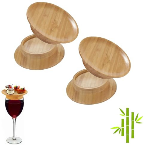 Wine Glass Charcuterie Topper, Mini Charcuterie Boards for Wine Glass Topper, Charcuterie Wine Glass Topper Plates (4)