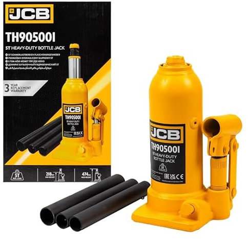 JCB Flaschenheber 5 tonnen mit hubbereich von 218 mm bis 474 mm – robuste und effektive lösung für schwere Arbeiten