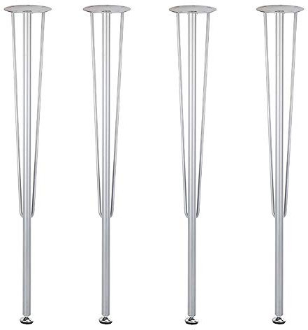 LIULIFEN Möbelbeine 4 x, Möbelbeine für die Stange, 71,5 cm, verstellbare Möbelbeine in hoher Qualität, Möbelbeine für Möbel aus Metall, Möbelbeine für Tische aus Metall/Grau