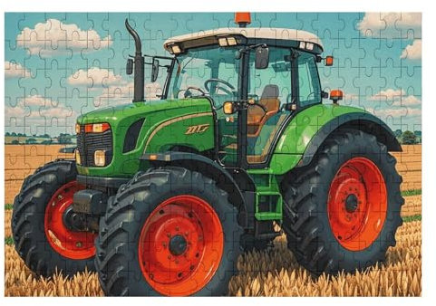 Fantasy Bauernhof-Traktor-Puzzle, personalisiertes Bild, Puzzle, Heimdekoration, Wand-Holz-Puzzle, 200 Teile, für Erwachsene