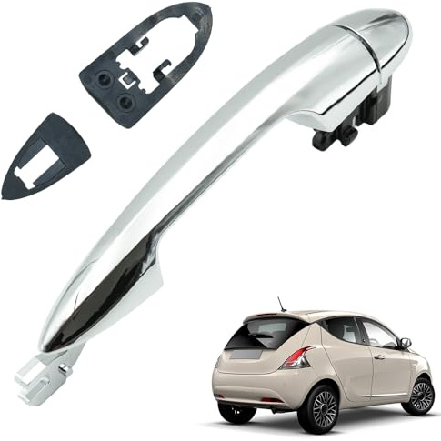 Ruolin Außentürgriff Auto, Auto Türgriff Verchromt Türgriff-Ersatzkit Kompatibel mit Lancia Ypsilon 2011-2020, Kompatibel mit Alfa Romeo Mito 2008-2016 Giulietta 2010-2017