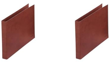 DOHE 9558 – Ordner Leder gefüttert 2 Ringe 25 mm, Folio Querformat (Packung mit 2)