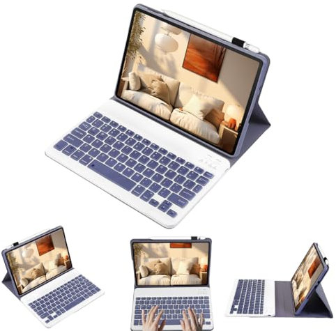 leleyo Funda con teclado para tablet Huawei MatePad 11.5 S 2024 de 11.5 pulgadas, cubierta inteligente magnética con teclado Bluetooth inalámbrico extraíble qwerty para Huawei MatePad 11.5 S 2024,