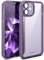 Moozy LumiCase hülle für iPhone 11, 6.1-Zoll, Stoßfest HandyHülle für iPhone 11 durchsichtig, Case für i Phone 11 Dünn mit Kameralinsenschutz, Hülle für iPhone 11, Lila