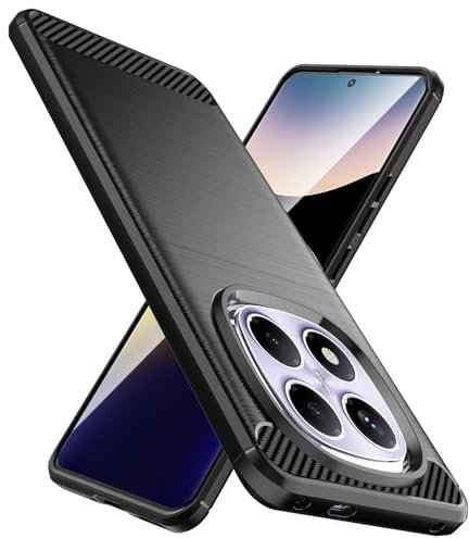 Natbok Case for Xiaomi Redmi Note 14 Pro 4G(Not 5G), Military-Grade Shockproof Redmi Note 14 Pro 4G Phone Case,Soft Flexible TPU Slim Anti-Scratch Cover Case for Redmi Note 14 Pro 4G,Black