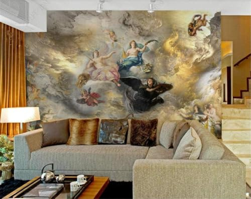 Vintage-Engel 3D Tapete Büro Wohnzimmer Sofa Schlafzimmer TV Hintergrund Wand Dekoration-150cm×105cm