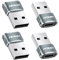 HOWJIM USB 2.0 auf USB C Adapter 4Stück,PD27W/66W Schnelles Laden 480Mbps Datenübertragung,Typ-C Buchse auf USB Stecker OTG Adapter für M-acBook,i-Phone 15/16 Serie,i-Pad,G-alaxy,X-peria,M-agSafe Grau