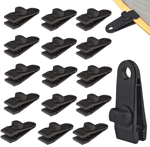 Azlanway Planenspanner Tarp Clips Zeltplanen, 10 Stück Planenspanner Planenclips Zeltplanen Clips, Hochfeste Zeltklemmen mit Schraubverschluss, Planenclips Kunststoff für Planen, Zelte, Markisen