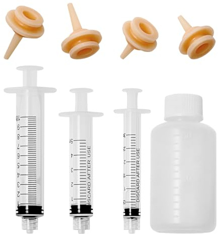 Aroncent Aufzuchtflasche Wiederverwendbares Fütterungsset für Haustiere: Wunder Zitzenaufsatz mit Silikon Sauger Spritzen Milchflasche für Katzenbabys Welpen Kaninchen Eichhörnchen