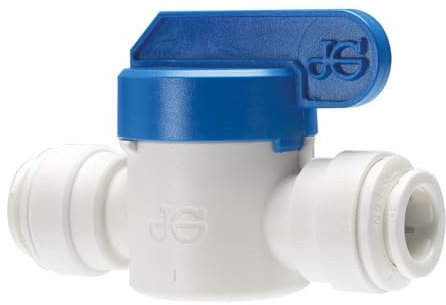 John Guest Speedfit 10mm x 10mm Polypropylene Shut Off Valve | Push-Fit Isolator Valve | PPMSV041010W