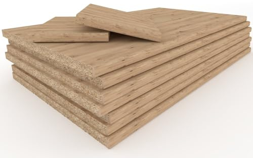 Euro Style Spanplatte nach Maß, maßgefertigt Arbeitstischplatte, Einlegeboden Regalboden Holzboden, Wunschmaß, 18mm, 7 Farben (Eiche Artisan, 100x50)
