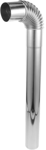 Zerodeko Stove Flue Pipe for Efficient Boiler Flue for Kitchen Stainless Steel Lightweight and Easy to Replace Metal Chimney Exhaust Vent Hose, Sturdy Home Vent and Burn