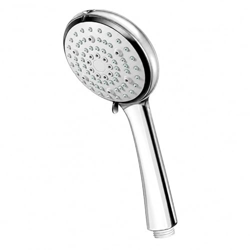 Shower Head, 6 Spray Modes High Pressure Handheld Shower Head, ABS | Universal G1/2 Chrome Shower Head with Self-Cleaning Silicone Nozzles, Water Saving Bathroom Shower Head for Electric Showers