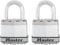 MASTER LOCK Cadenas Haute Sécurité [A Clé] [Acier Laminé] [Extérieur] [Pack de 2] M1EURT - Idéal pour les remises, les garages, les clôtures et les portails
