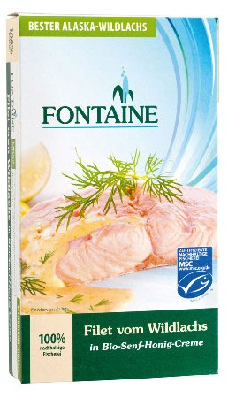 Fontaine Wildlachsfilet in Creme 200g Fischkonserve, 3er Pack (3 x 200 g)