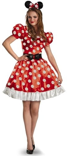 Disguise 58791F Disney Red Minnie Mouse Classic Costume, Extra Large (18-20), XL (18-20)