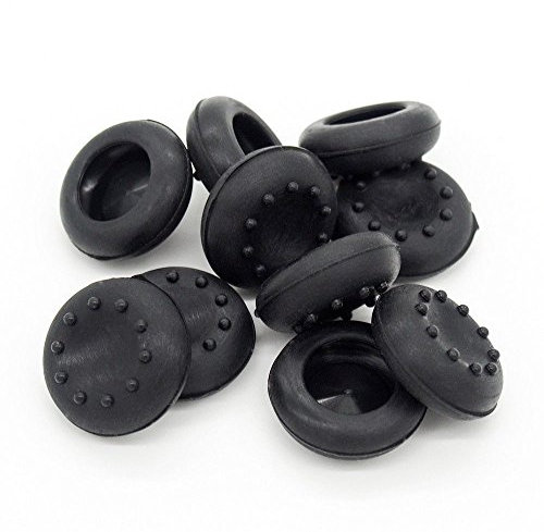 BW® 5 pares/10 piezas de repuesto de silicona para mando de mando de mando de mando analógico para mando de control de mando de PS3/PS4/Xbox 360/Xbox One/Wii (negro)