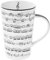 Lesser & Pavey LP93667A Making Music Latte - Taza de porcelana fina