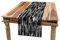 ABAKUHAUS Schwarz und weiß Tischläufer, abstrakte Linien, Esszimmer Küche Rechteckiger Dekorativer Tischläufer, 40 x 180 cm, Anthrazit grau und Weiß