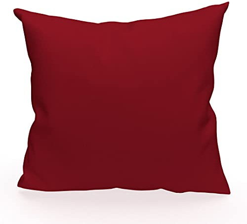 Soleil d'ocre Kissenhülle einfarbig 40x40 cm ALIX Rot, par