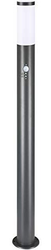 Monzana® Außenleuchte mit Bewegungsmelder Edelstahl 100cm Groß IP44 Wetterfest E27 Außen Garten Beleuchtung Wegeleuchte Outdoor Modern Anthrazit