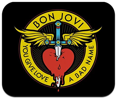 Bon Jovi You Give Love a Bad Name Low Profile Thin Mouse Pad Mousepad