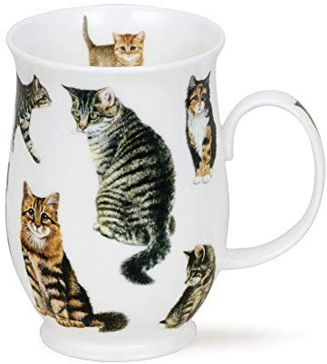 SU_Cats-TA Tabby Cats Staffordshire Fine Bone China Mug - Suffolk Shape 0.31l