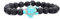 Armband | Fusskette aus Naturstein mit Turtle | Schildkröte (Schwarz)