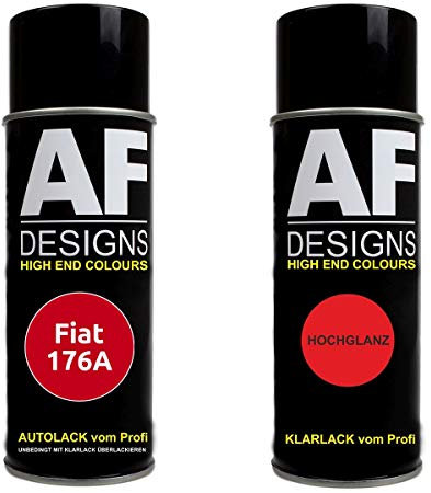 Bombe aérosol compatible avec Fiat 176A Rosso Passionale Vernis de base transparent en aérosol 400ml