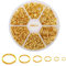 690 Stücke Gold Mini Schlüsselring, 4 5 6 8 10 12 mm Schlüsselringe Klein Ringe Sets mit Doppelten Öffnungen für die Herstellung der Juwelen