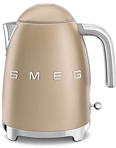 Smeg 50’s Style Jug Kettle, Soft Opening, 360 Swivel Base, Anti-Slip Feet, 300W, 1.7L, Matte Champagne Gold