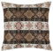 pillowerus Khaki-Überwurf-Kissenbezüge, dunkelgrün und cremefarben, Kelim, dekorative Boho-Kissen, Hippie-Raumdekoration für Couch, Bohemian-Stil, für Fenstersitz, ethnische Kissenbezüge,