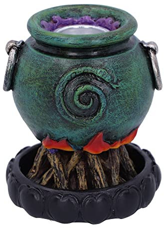 Nemesis Now Räucherstäbchenhalter, Smaragdkessel, Rückfluss, 7,3 cm, Grün