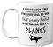 Stuff4 Aviation Gifts - in My Head I'm Thinking About Planes Mug - Funny Spitfire Gifts for Men, Aeroplane for Pilots, 11oz Ceramic Dishwasher Safe Premium Mugs Novelty Aircraft Cup