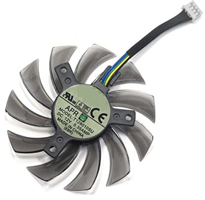 Youngran 75mm T128010su 4 PIN 0.35A Ventilateur de Refroidissement Compatible for GigaByte GeForce GTX 770 680 980 GTX 1080 Carte Graphique TI 1060 1070 TI Leisurely (Blade Color : Fan - 1PC)