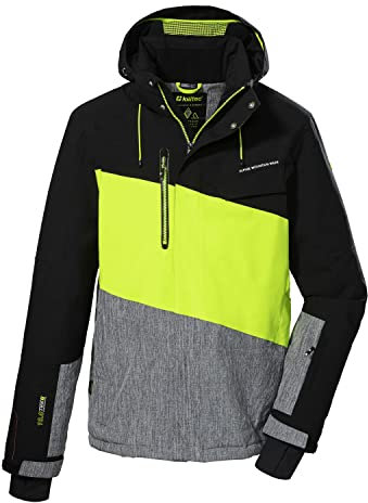 Killtec Herren Ksw 48 Mn Jckt Skijacke Funktionsjacke mit abzippbarer Kapuze und Schneefang, Schwarz, XXL EU