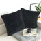 NordECO HOME 2er Set Kissenbezug 45x45 cm Schwarz Künstlich Pelz Dekorative kissenhülle Deko Kissen Kuschelkissen Flauschig Sofakissen Superweich Plüschkissen für Sofa 18x18 Zoll