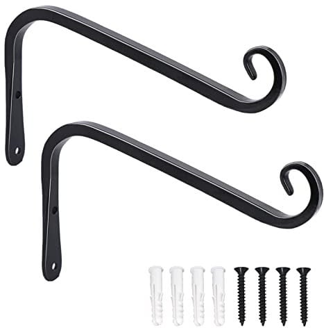 LOOGI Pflanzenhalterung Blumenampelhalter Eisen Wandhaken Blumenampel Wandhalter Haken - 2 Stücke (15cm S)