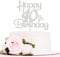Sotpot Silver Glitter 40 Cake Topper, 40th Birthday Cake Decorations for Birthday Party Anniversary Party Supplies